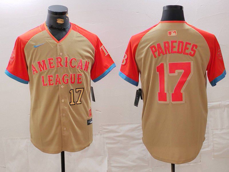 Men Tampa Bay Rays #17 Paredes Orange All star 2024 Nike MLB Jersey style 4->tampa bay rays->MLB Jersey